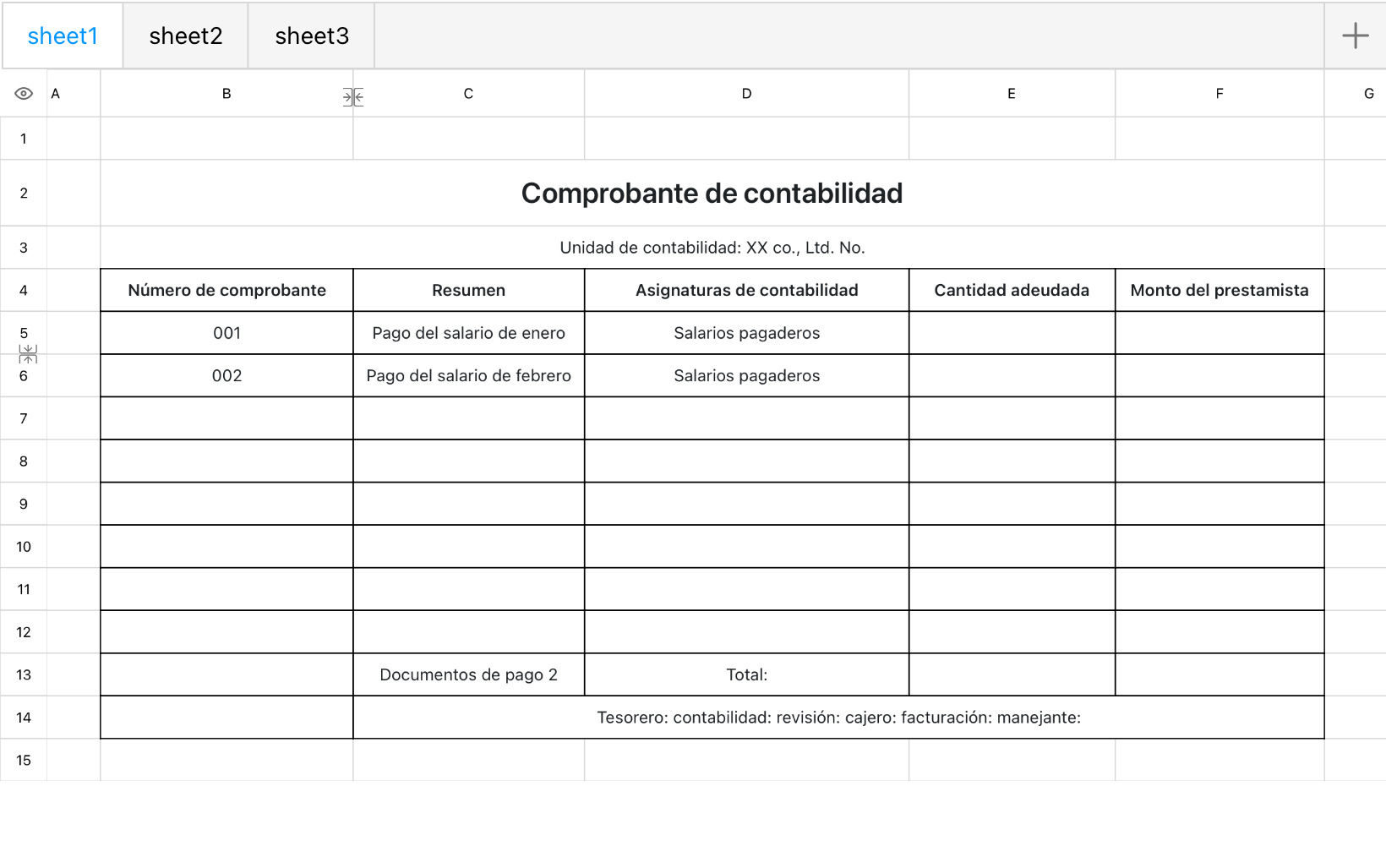 Comprobante de contabilidad